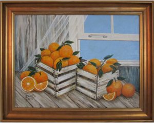 Oranges in a Crate